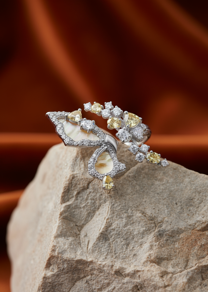 Butterfly Bloom Rose Ring