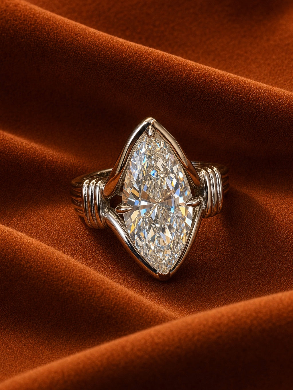 Marquise Trellis Cocktail Ring
