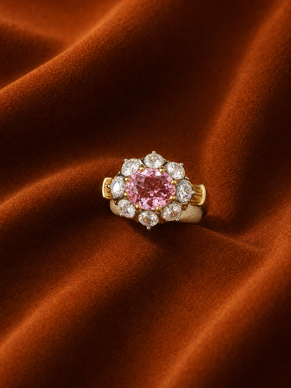 Oval Halo Sapphire Ring by MONICONIC