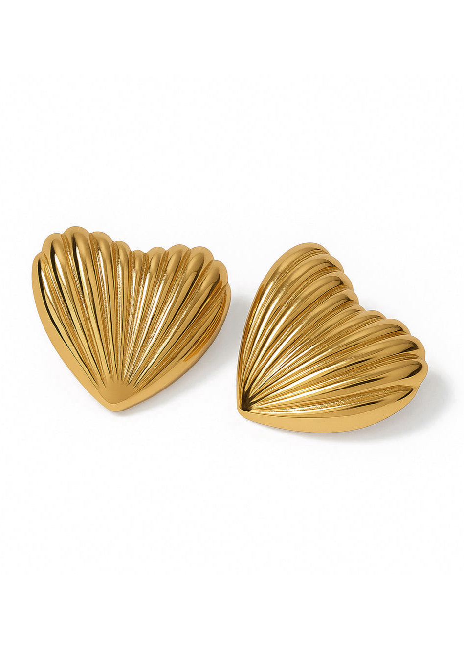 Contour Heart Studs
