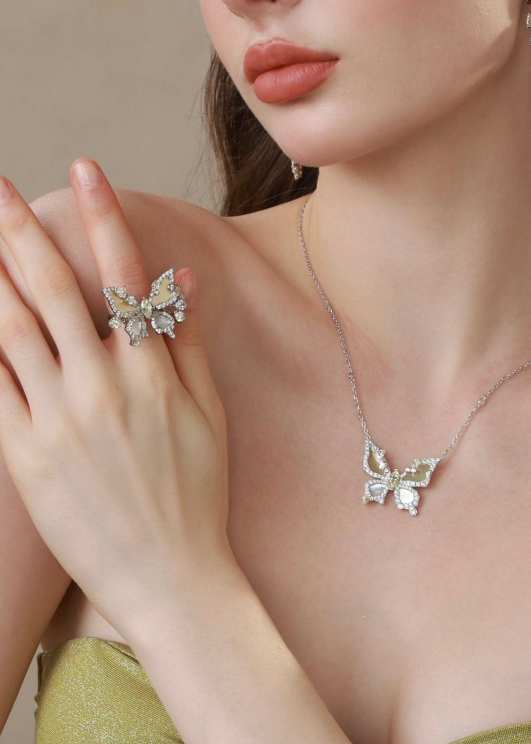 Butterfly Bloom Pendant Necklace