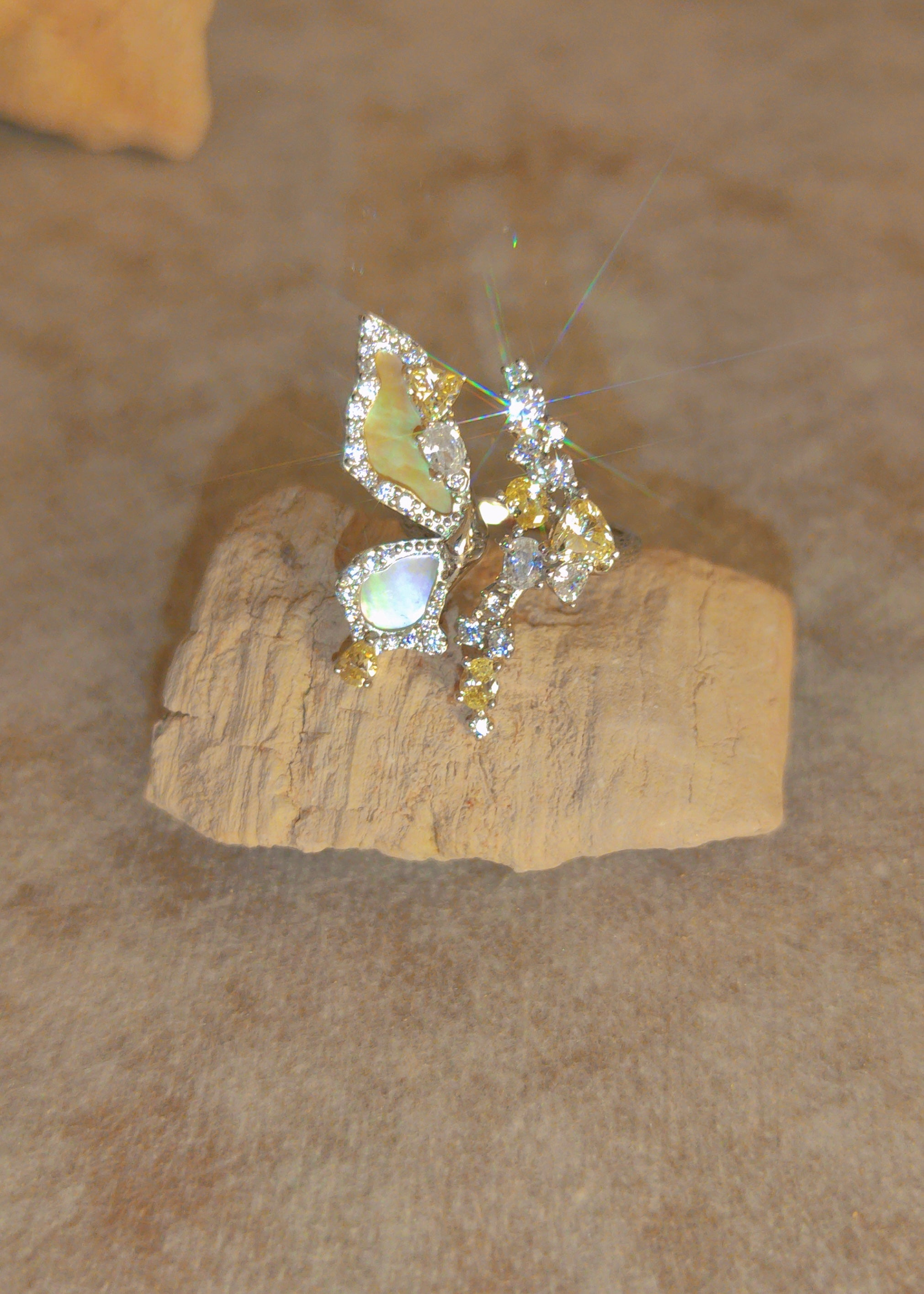 Butterfly Bloom Rose Ring