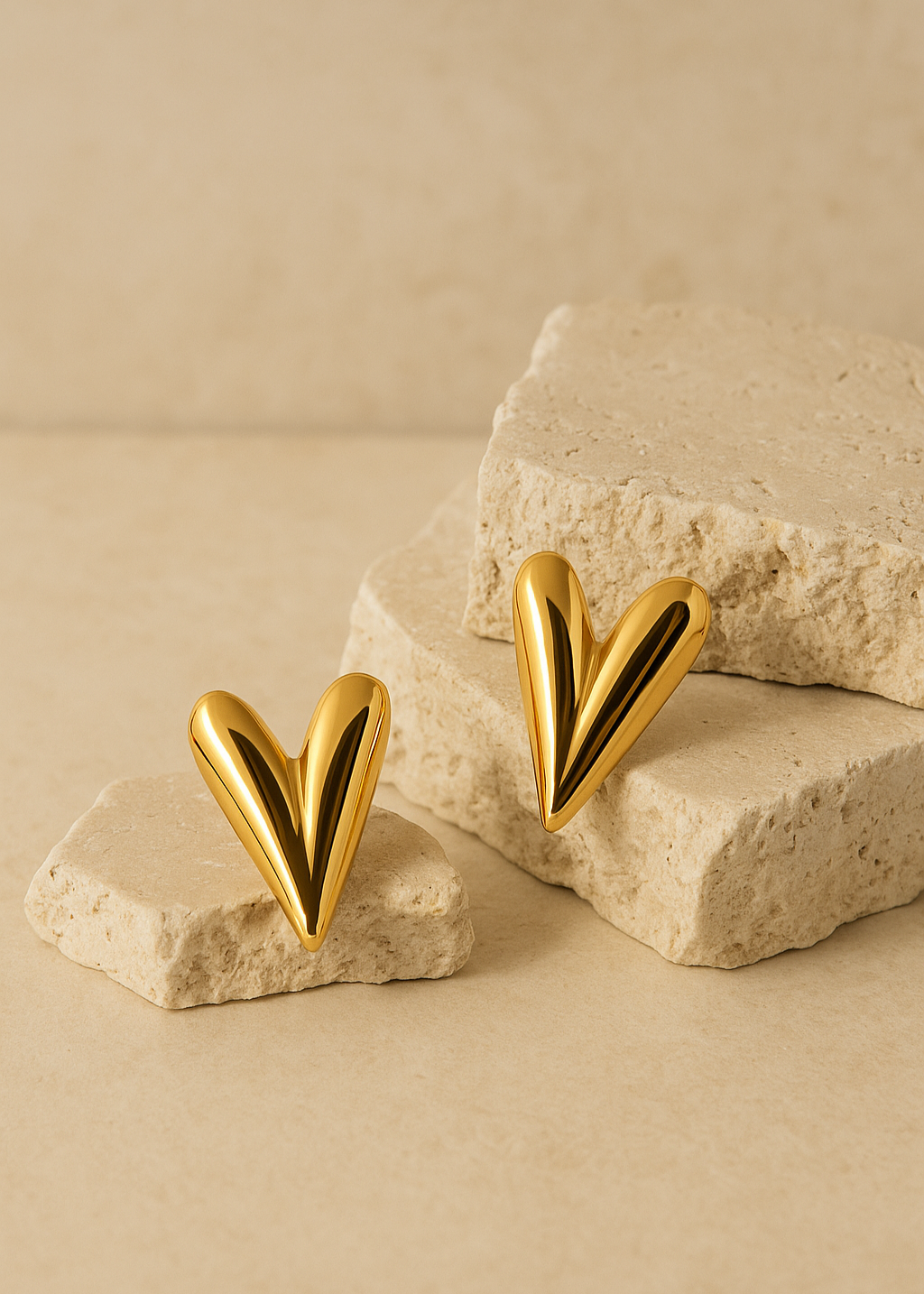 Halo Heart Studs