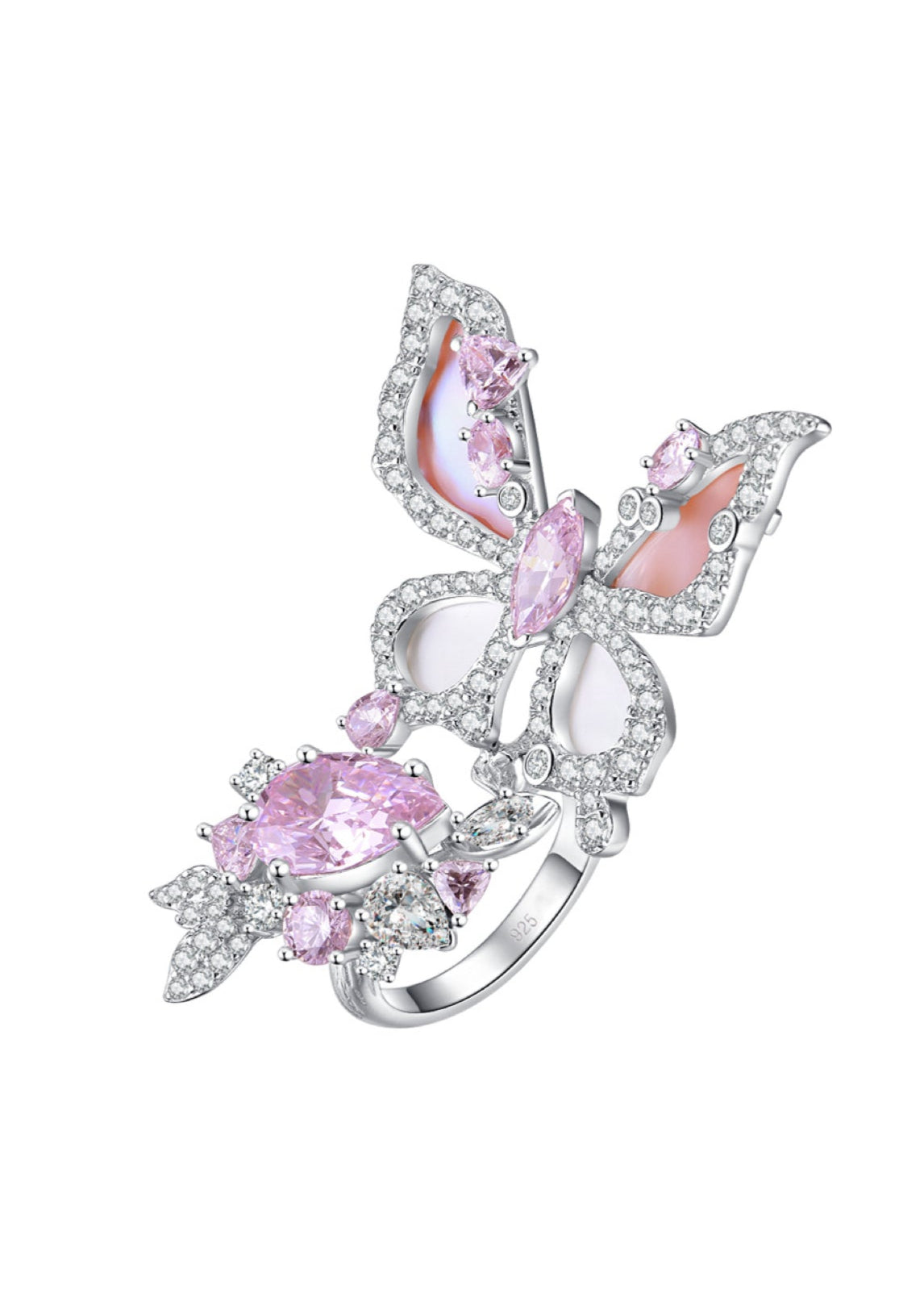 Butterfly Bloom Ivy Ring