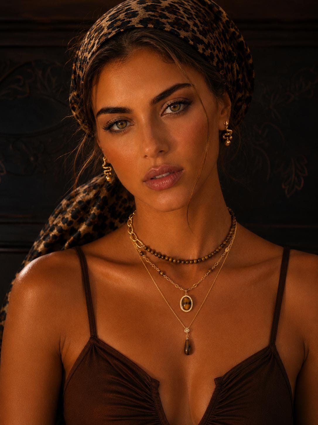Tiger Eye Beaded Necklace