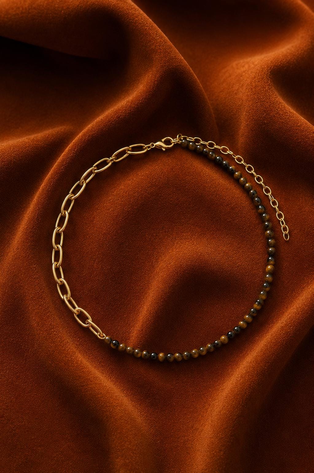 Tiger Eye Beaded Necklace