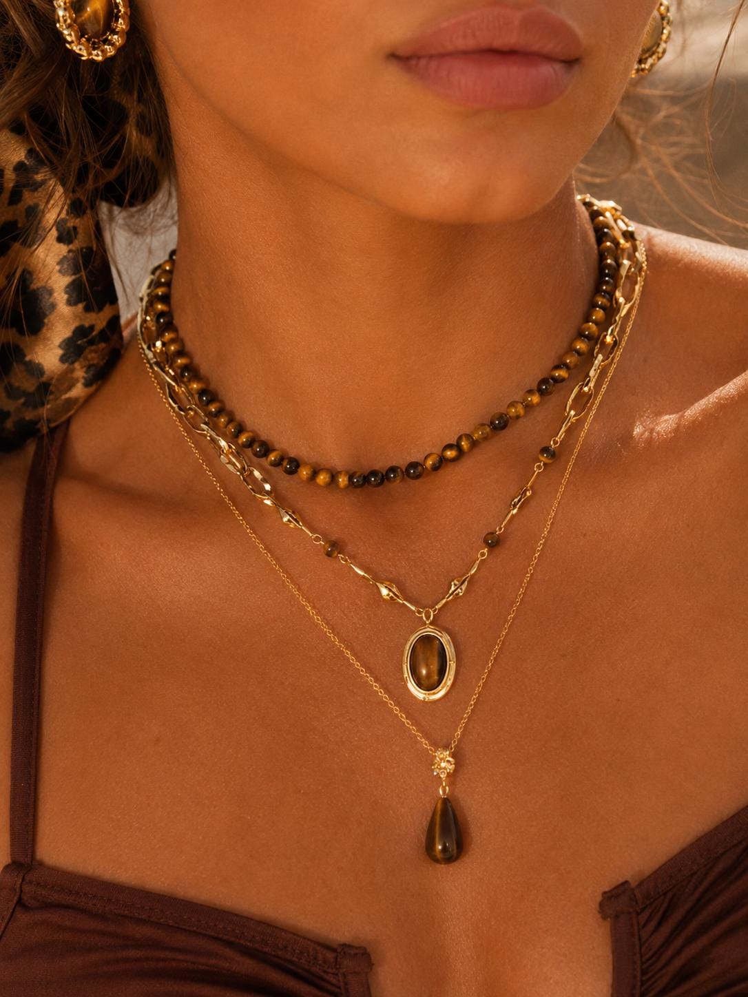 Tiger’s Eye Pendant Necklace