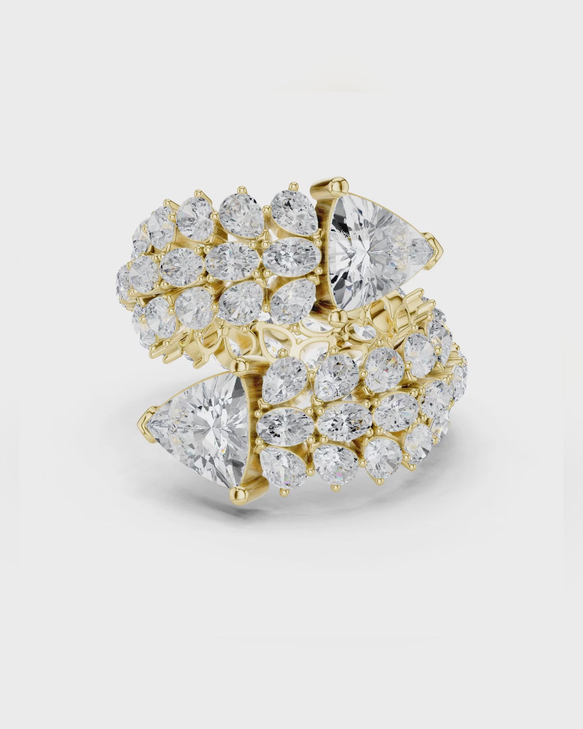 Twin Trillion Bypass Ring by MONICONIC