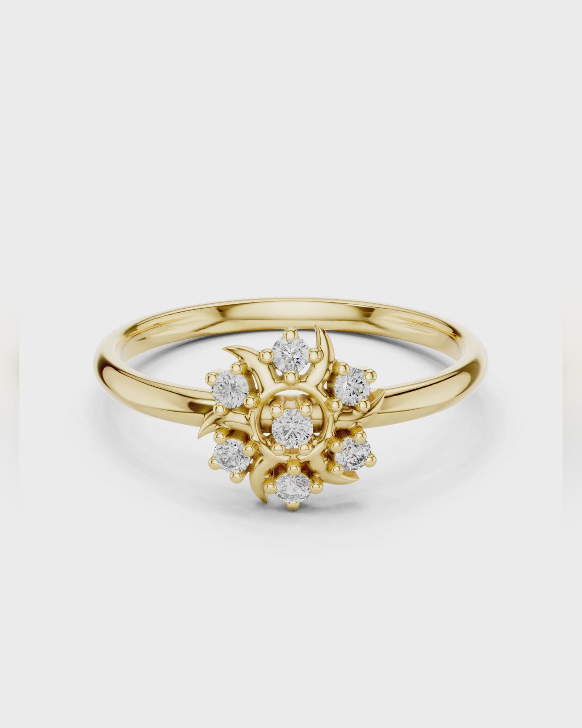 Sunburst Rosette Ring by MONICONIC