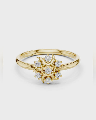 Sunburst Rosette Ring by MONICONIC