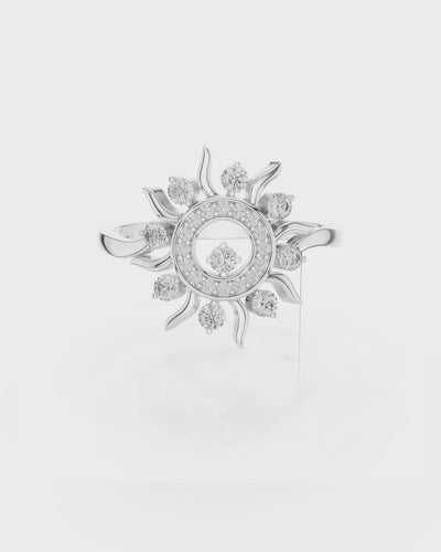 Sunburst Halo Ring by MONICONIC