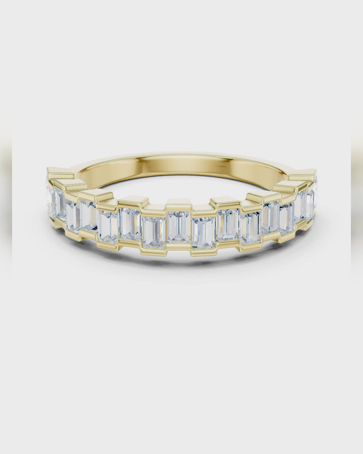 Baguette Step Edge Band by MONICONIC