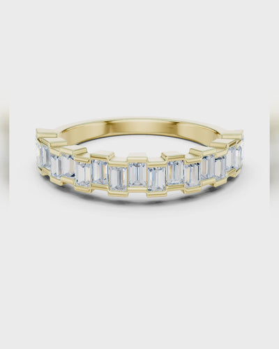 Baguette Step Edge Band by MONICONIC