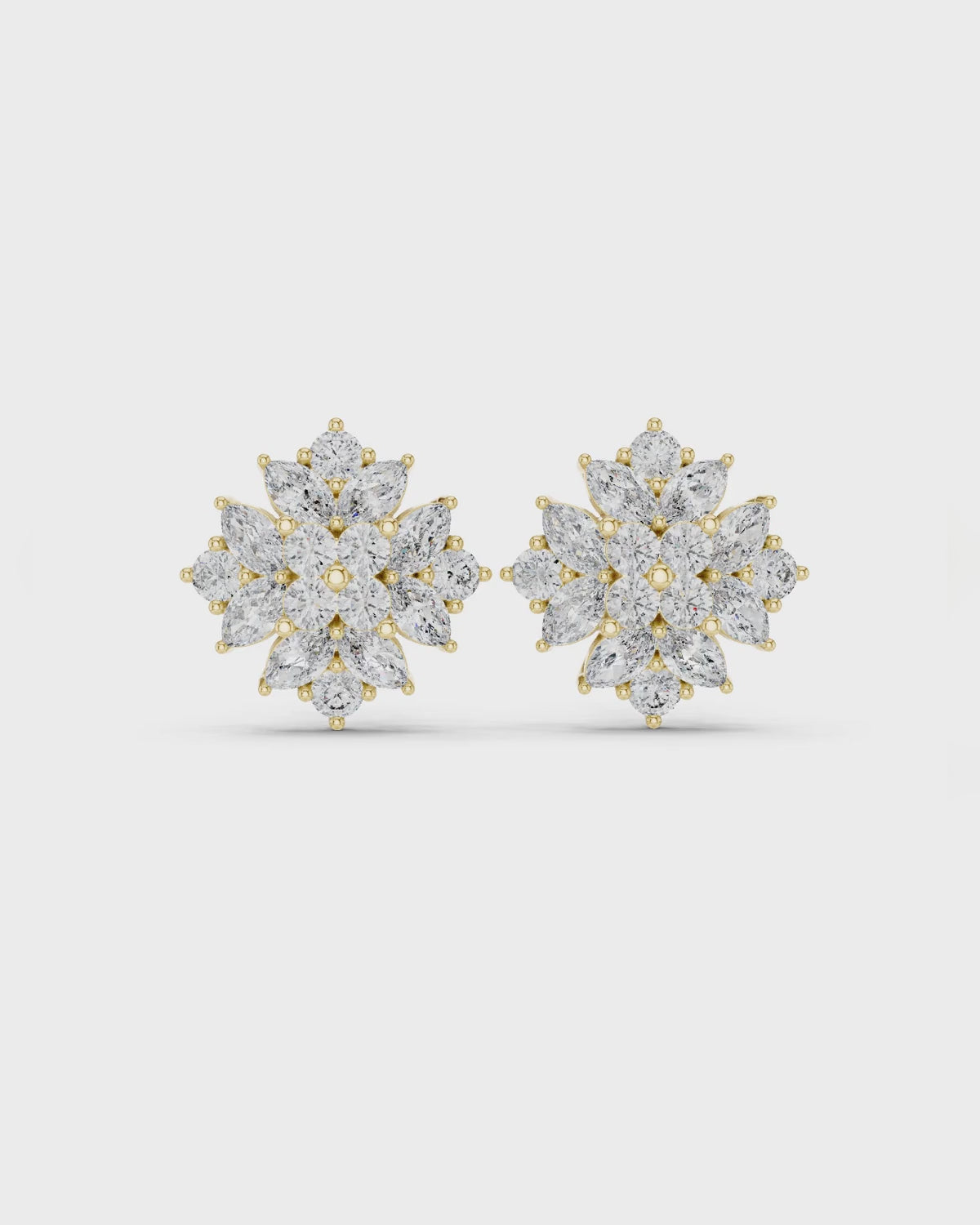 Marquise Rosette Stud Earrings by MONICONIC