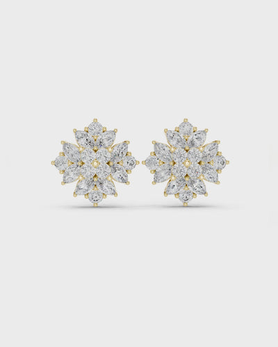 Marquise Rosette Stud Earrings by MONICONIC