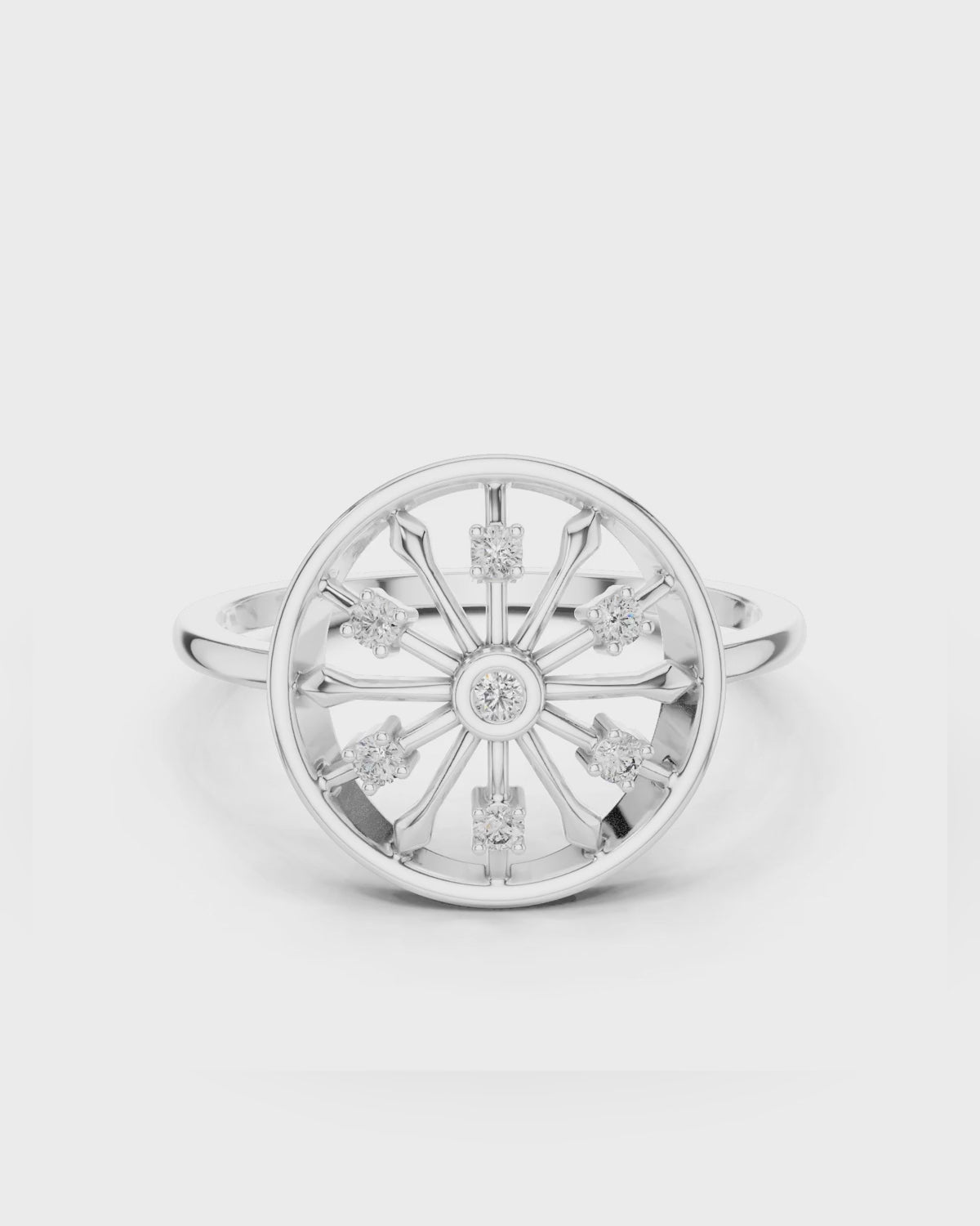 Sunburst Medallion Ring by MONICONIC