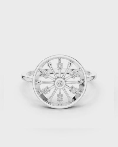 Sunburst Medallion Ring by MONICONIC
