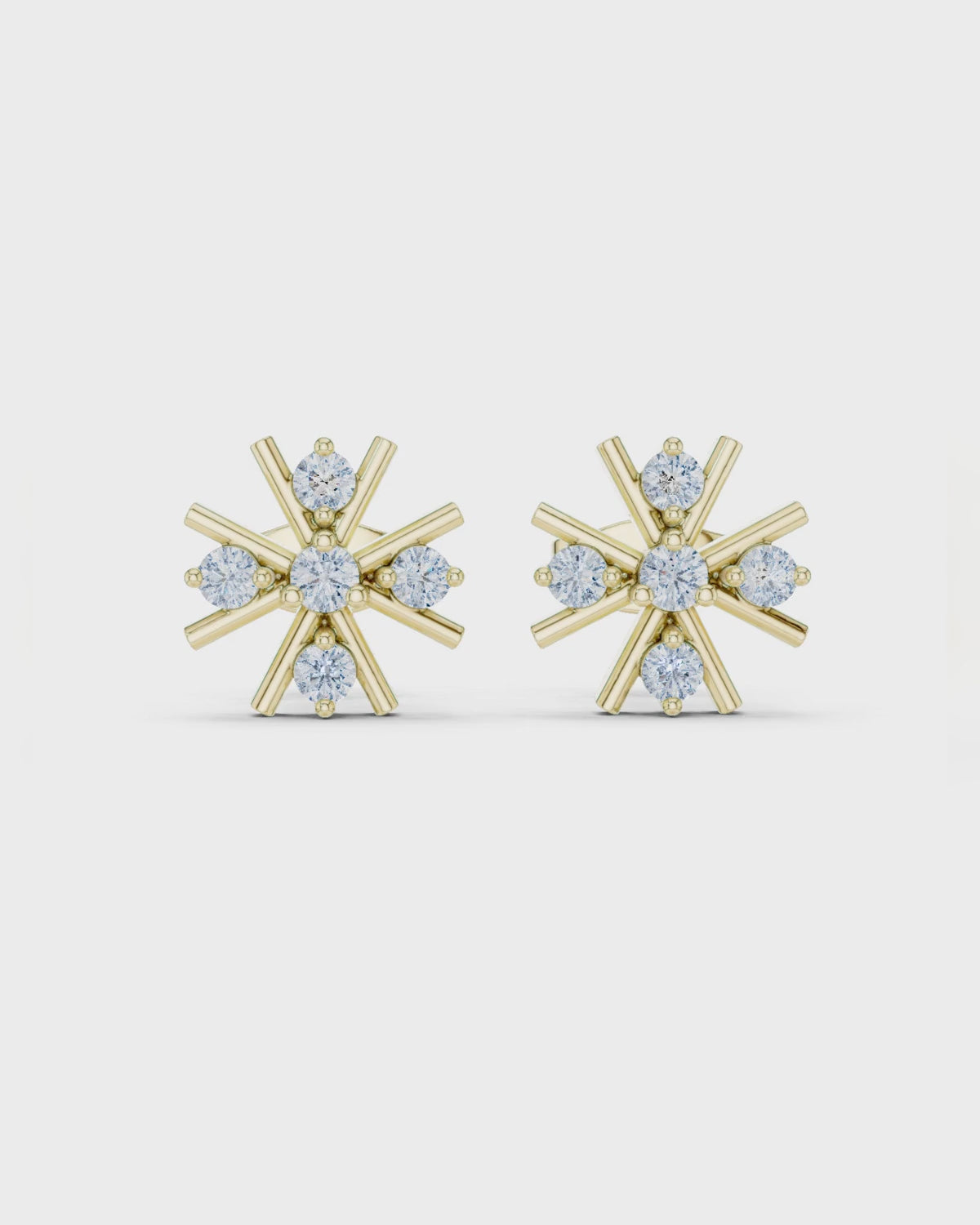 Starburst Diamond Stud Earrings by MONICONIC