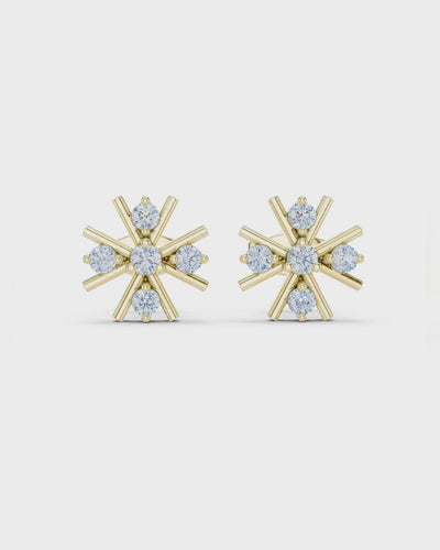 Starburst Diamond Stud Earrings by MONICONIC