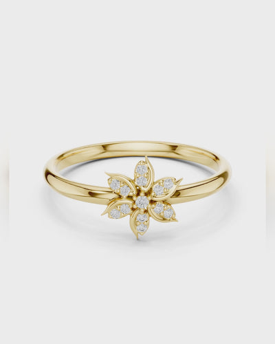 Six-Petal Blossom Ring by MONICONIC