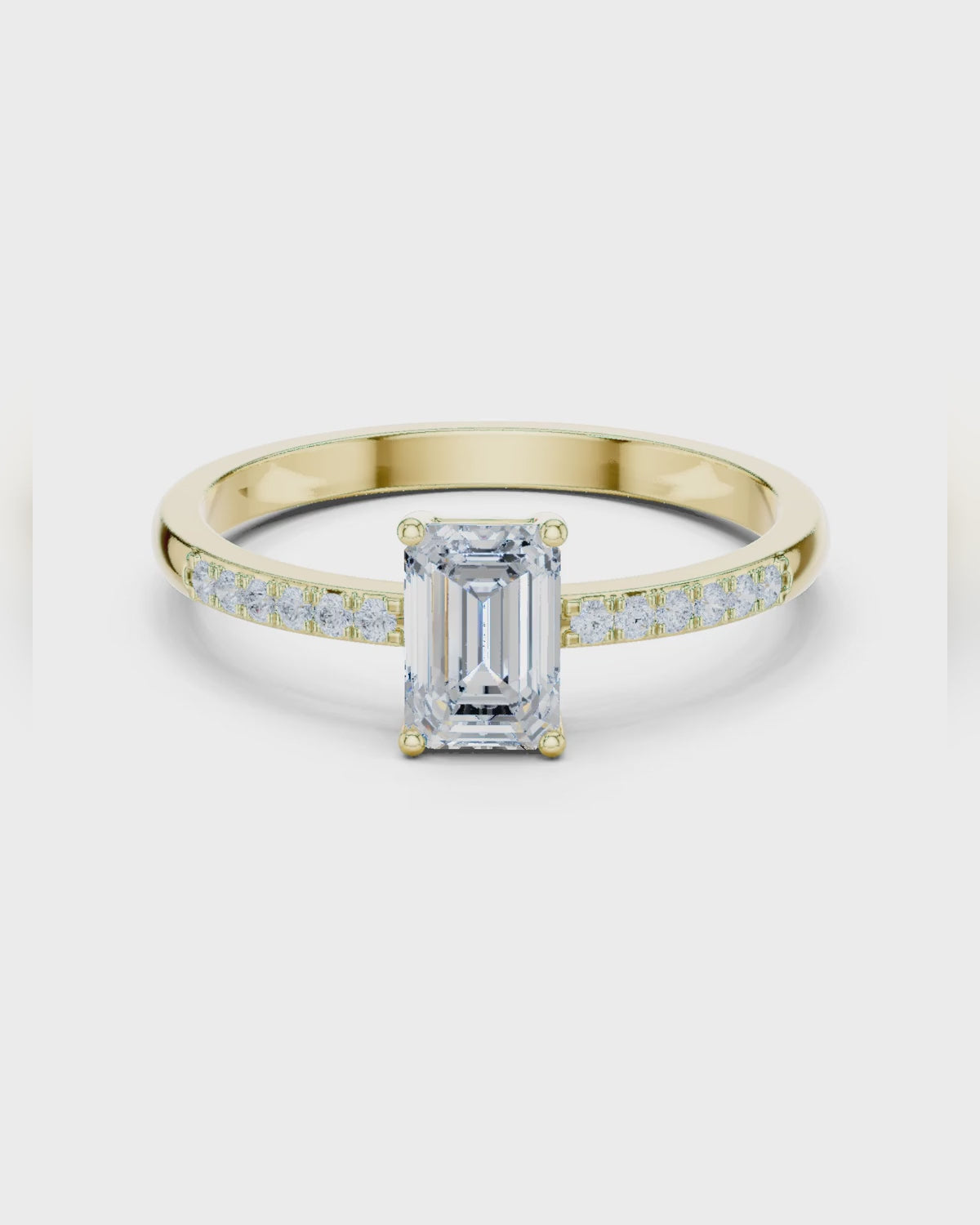 Emerald-Cut Pavé Ring by MONICONIC