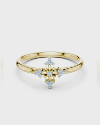 Compass Cross Cluster Ring by MONICONIC