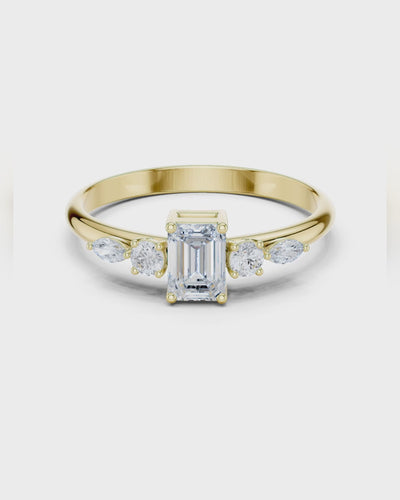 Emerald-Cut Five-Stone Ring by MONICONIC