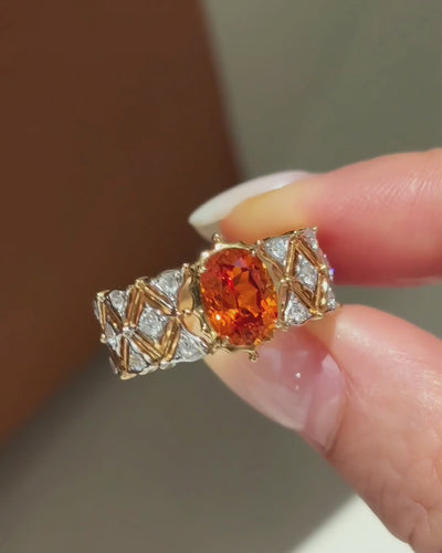 Ember Lattice Ring by MONICONIC