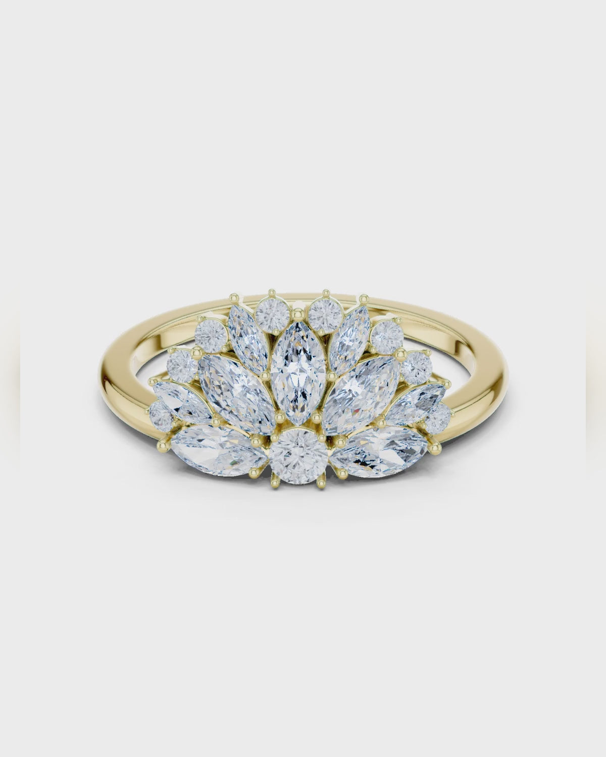 Marquise Fan Cluster Ring by MONICONIC