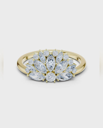 Marquise Fan Cluster Ring by MONICONIC