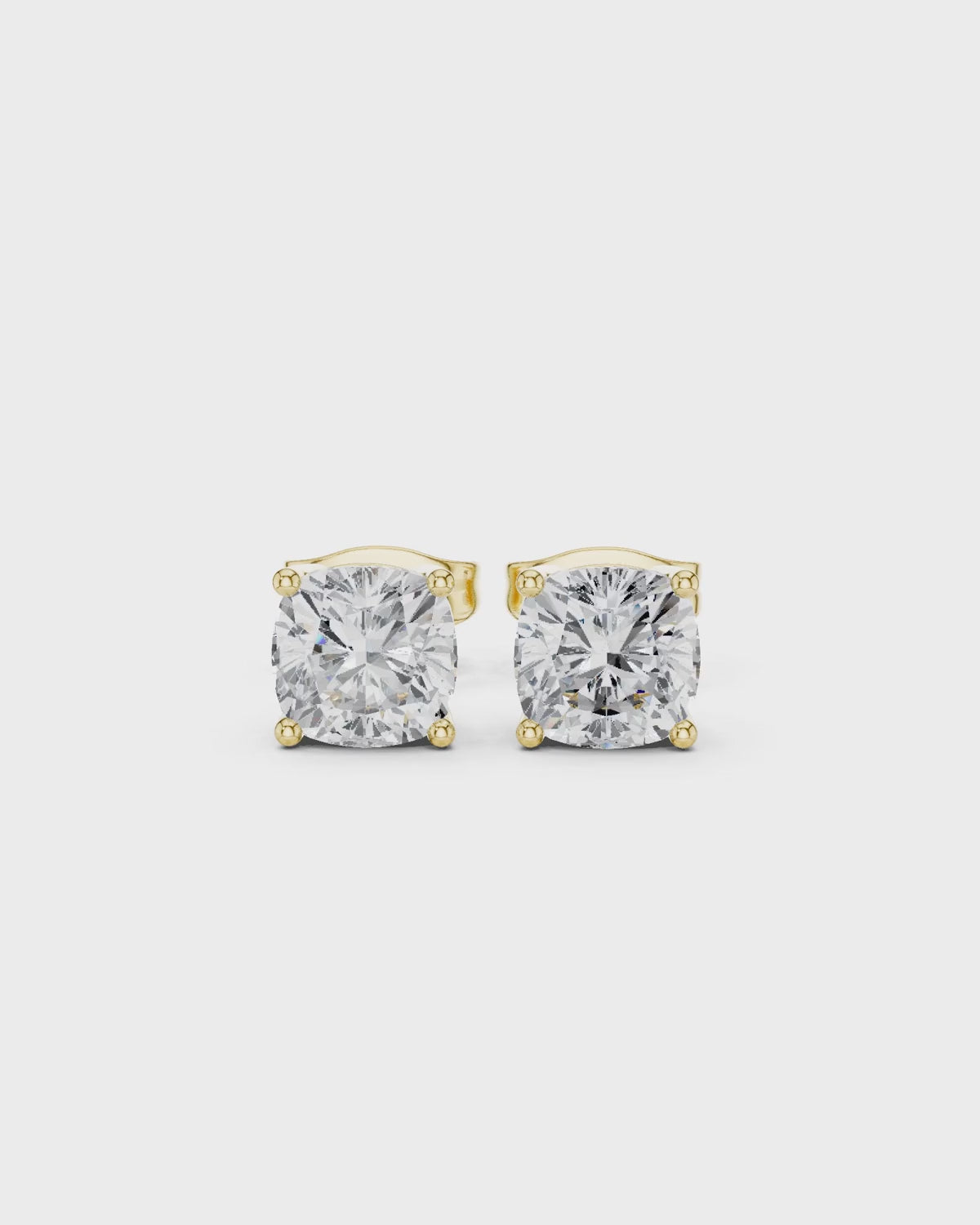 Cushion Lab-Grown Diamond Stud Earrings by MONICONIC