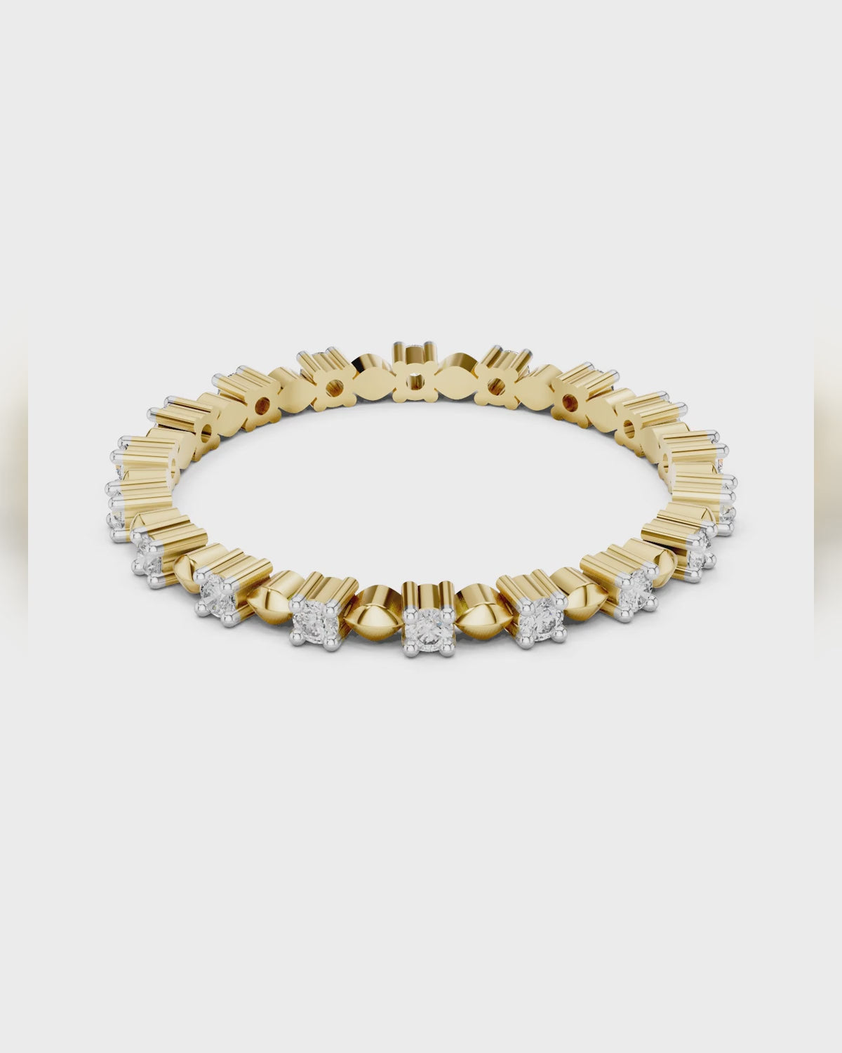 Fluted Collet Eternity Ring by MONICONIC