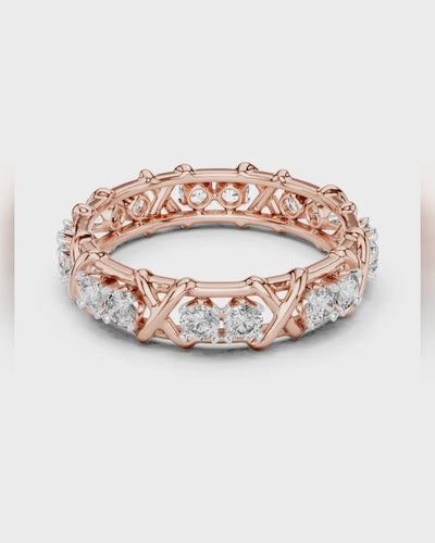 X Motif Eternity Band by MONICONIC