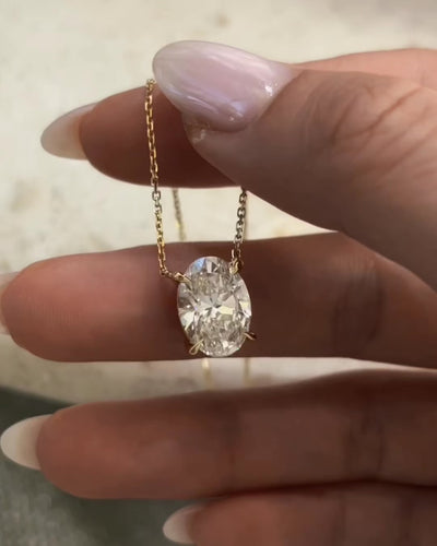 Ellipse Oval Necklace by MONICONIC