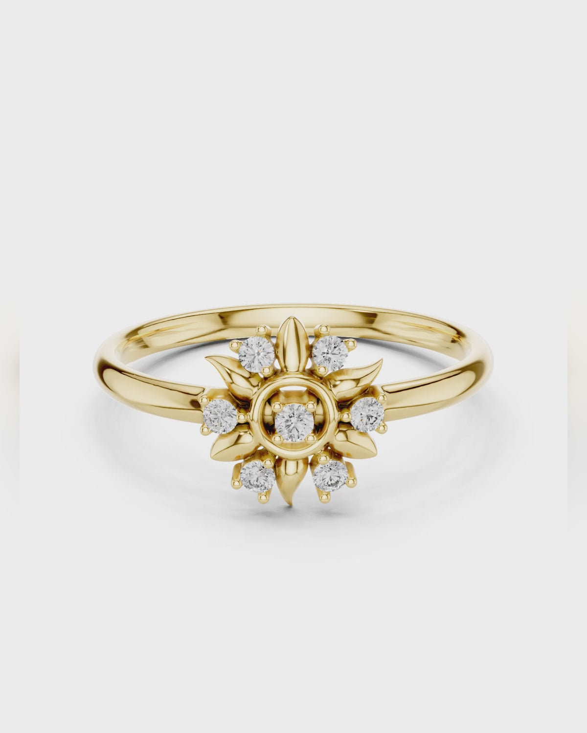 Sunburst Rosette Ring by MONICONIC