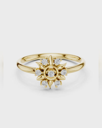 Sunburst Rosette Ring by MONICONIC