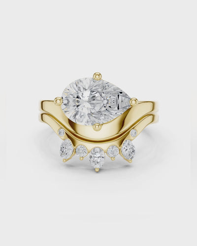 Pear-Cut Crown Ring by MONICONIC