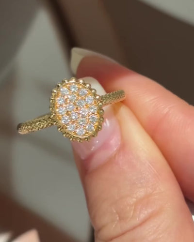 Luna Oval Cluster Ring by MONICONIC