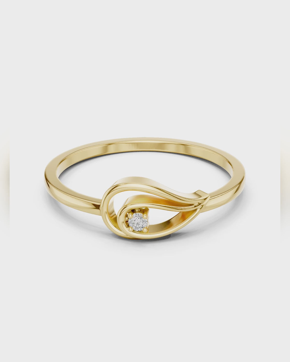 Teardrop Swirl Ring by MONICONIC