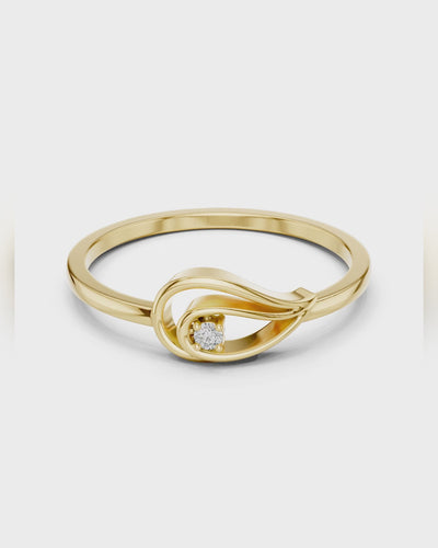 Teardrop Swirl Ring by MONICONIC