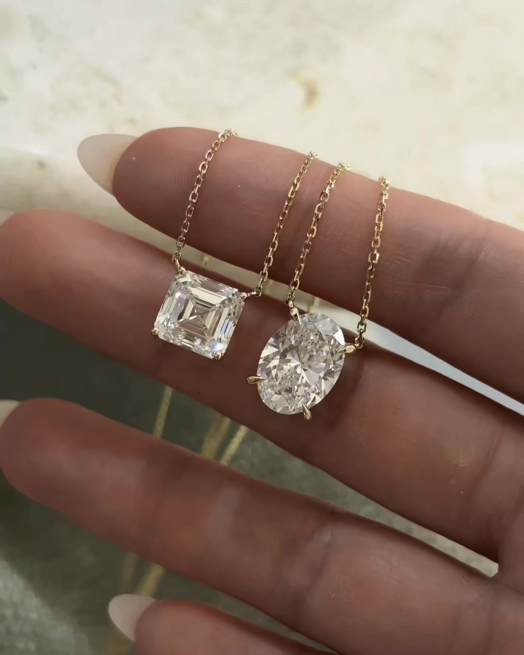 Asscher Pendant Necklace by MONICONIC