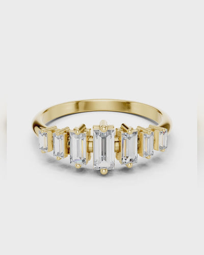 Graduated Baguette Ring by MONICONIC