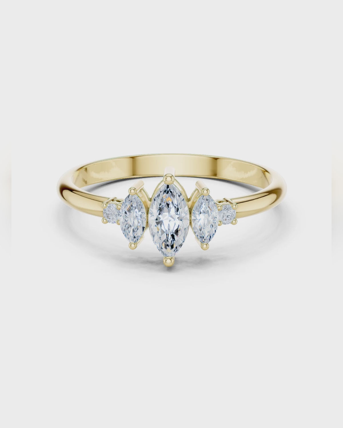 Marquise Five Stone Ring by MONICONIC