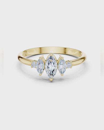 Marquise Five Stone Ring by MONICONIC
