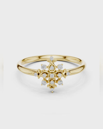 Starburst Cross Ring by MONICONIC