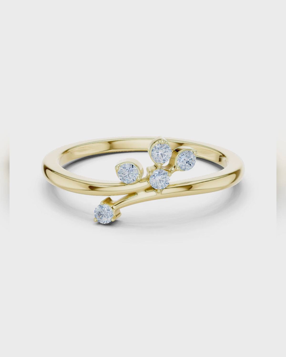 Five-Stone Bypass Ring by MONICONIC