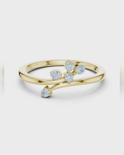 Five-Stone Bypass Ring by MONICONIC