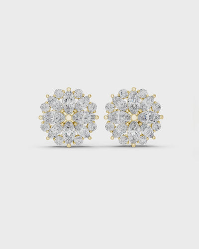 Marquise Rosette Stud Earrings by MONICONIC