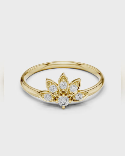 Lotus Petal Ring by MONICONIC