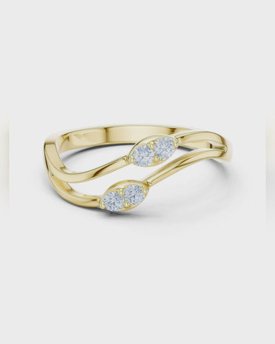Bypass Four-Stone Ring by MONICONIC